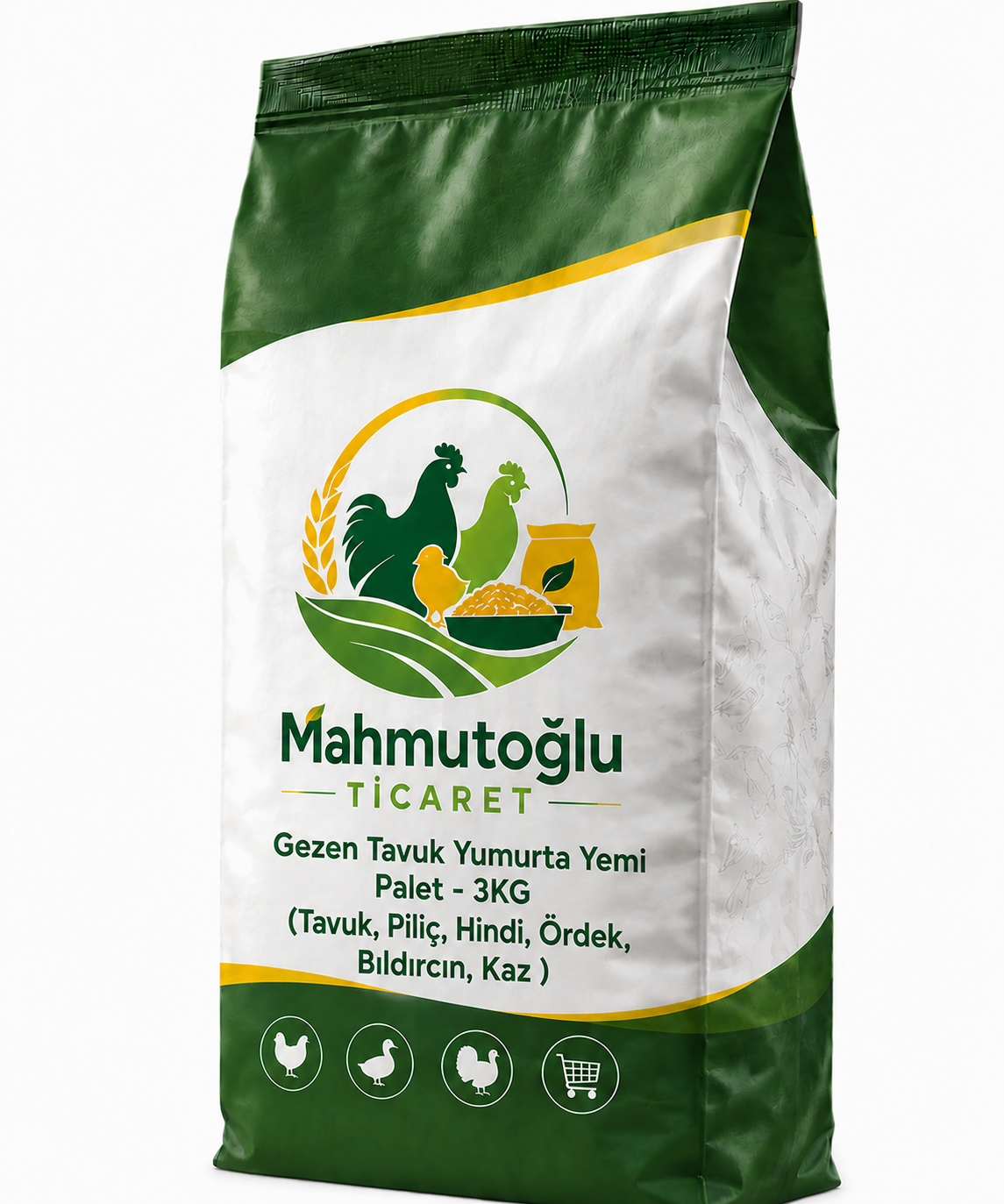 Gezen Tavuk Yumurta Yemi Palet - 3KG (Tavuk, Piliç, Hindi, Ördek, Bildircin, Kaz )